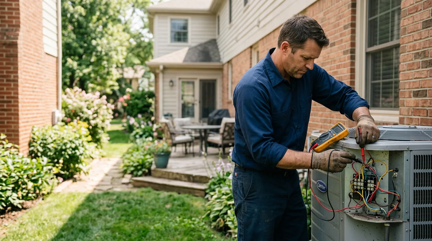 HVAC technician working near Cornettsville, KY